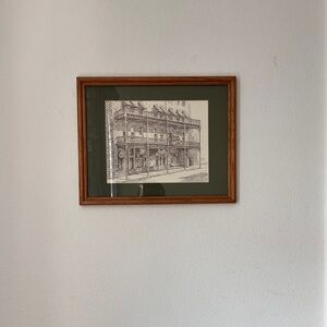 Vintage Andrew Thomas New Orleans Hotel Illustration Art Print – 15” x 12”